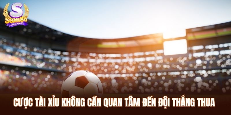 Cược tài xỉu không cần quan tâm đến đội thắng thua